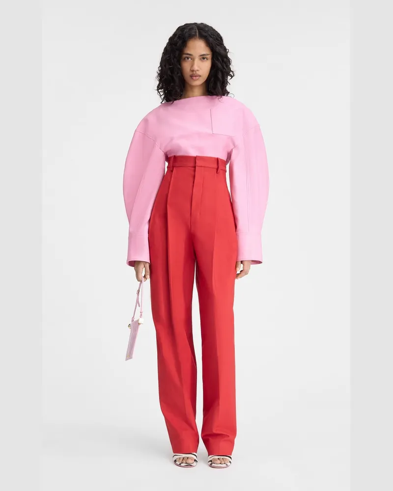 Jacquemus The Curzio High-waisted Pants - Red Red