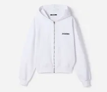 Le Hoodie Zippé Adresse Ibiza - Marineblau Ibiza Weiß