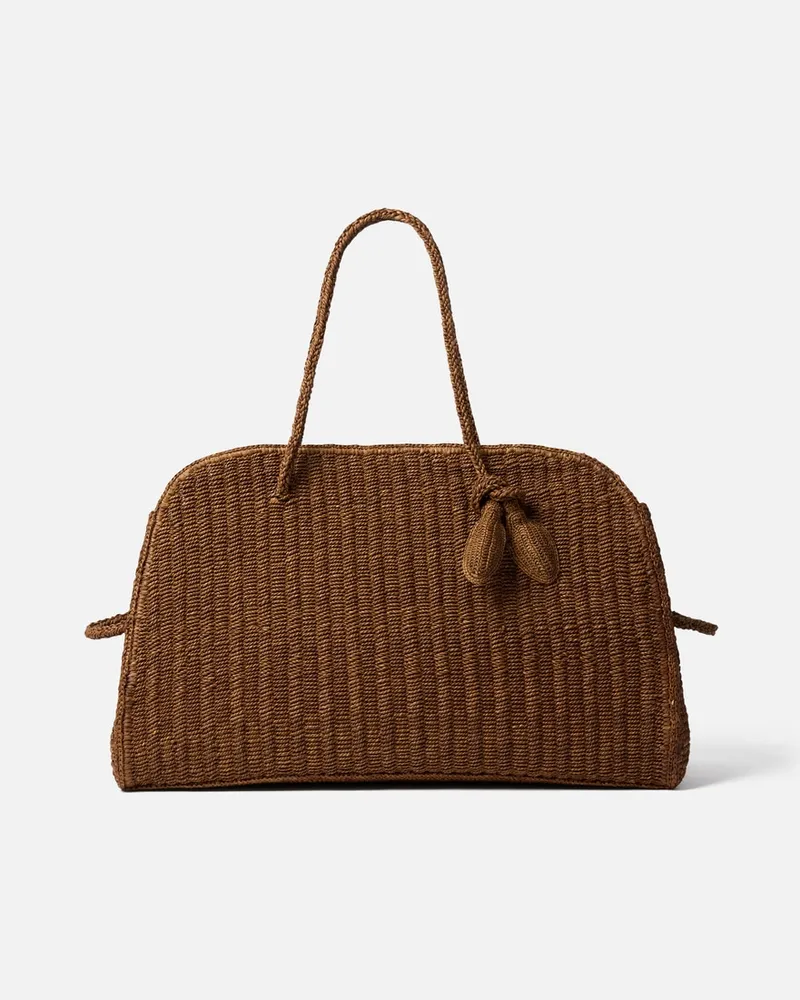 Jacquemus The Large Raffia Turismo - Camel Camel