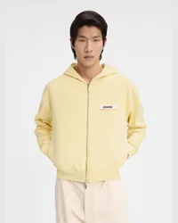 Jacquemus The Gros Grain Zipped Hoodie - Light Yellow Light