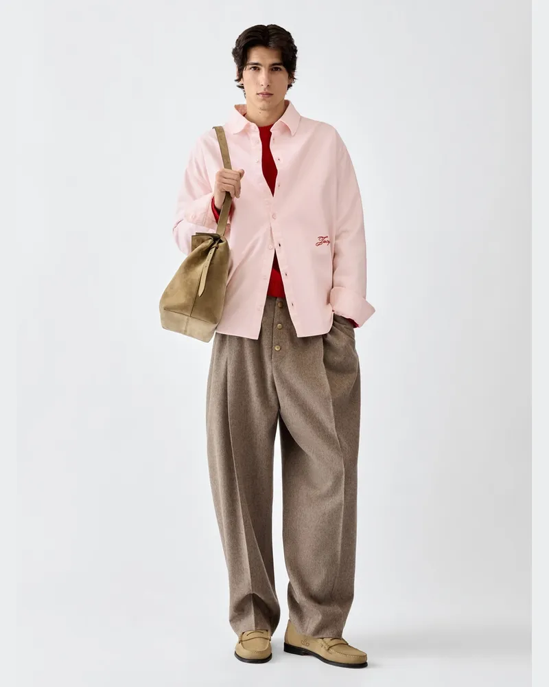 Jacquemus Das De-Nîmes Simon Jeanshemd - Rosa Hellrosa