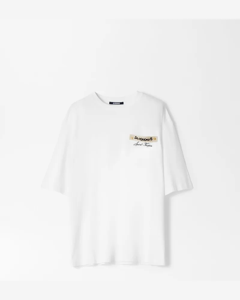 Jacquemus Le T-shirt Plage Resort Saint Tropez - Saint-Tropez Patch Weiß Saint-tropez