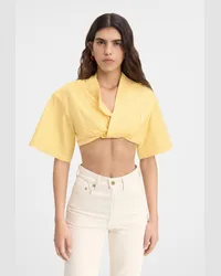 Jacquemus The Bahia Cropped T-shirt - Light Yellow Light