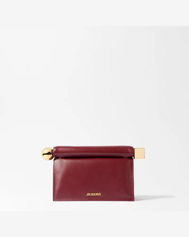 Jacquemus Die Rond Carré Clutch - Burgunderrot Burgunderrot