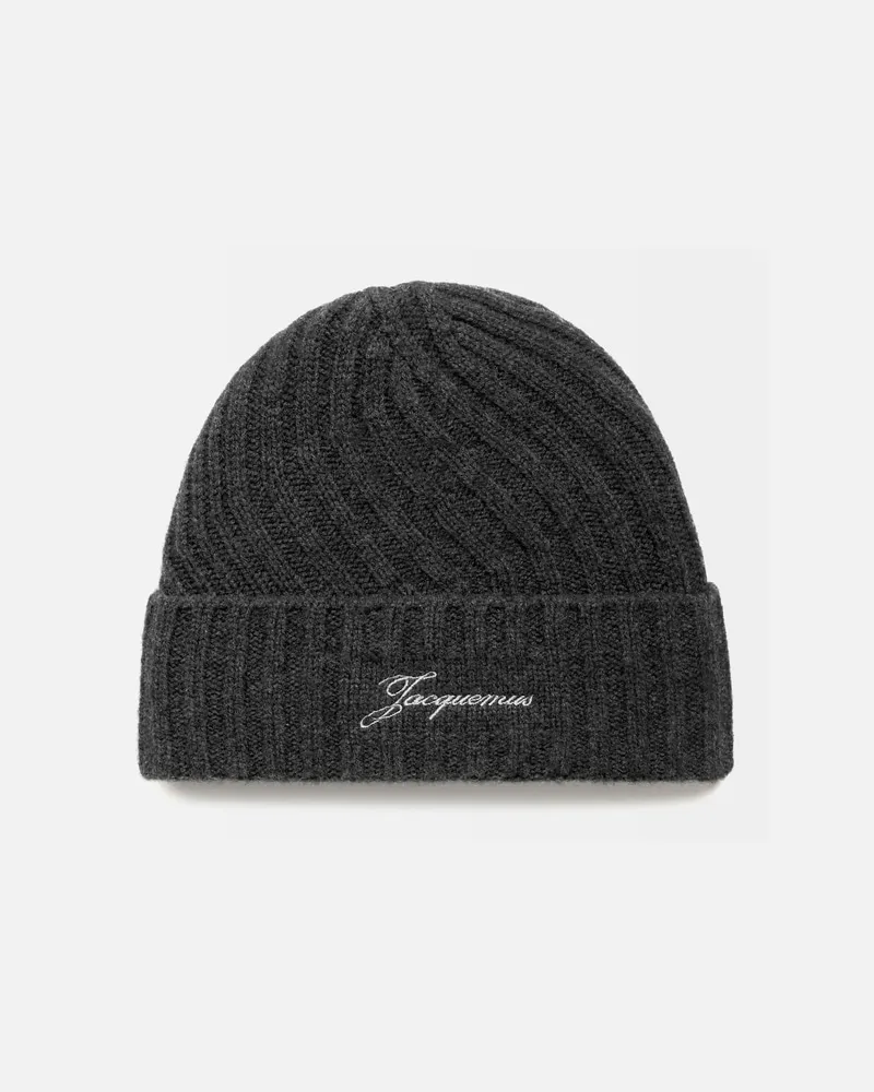 Jacquemus The Tourni Beanie - Dark Grey Dark
