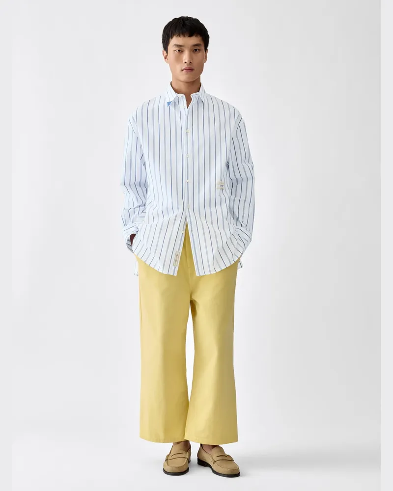 Jacquemus Das Pisco Hemd - Weiß And Blau Stripes Weiß