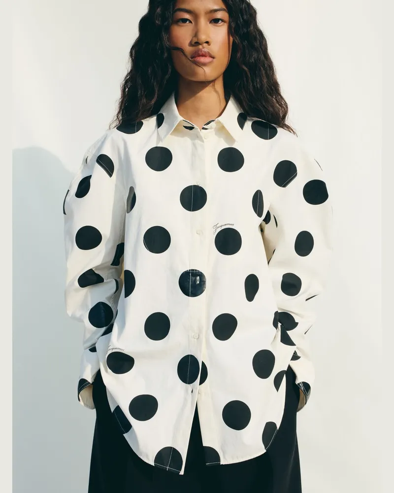 Jacquemus Das Citta Hemd - Print Dots Logo Off-white Print