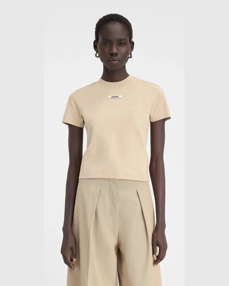 Jacquemus Le T-shirt Gros Grain - Beige Beige