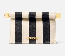 The Small Rond Carré Clutch - Ivory/Black
