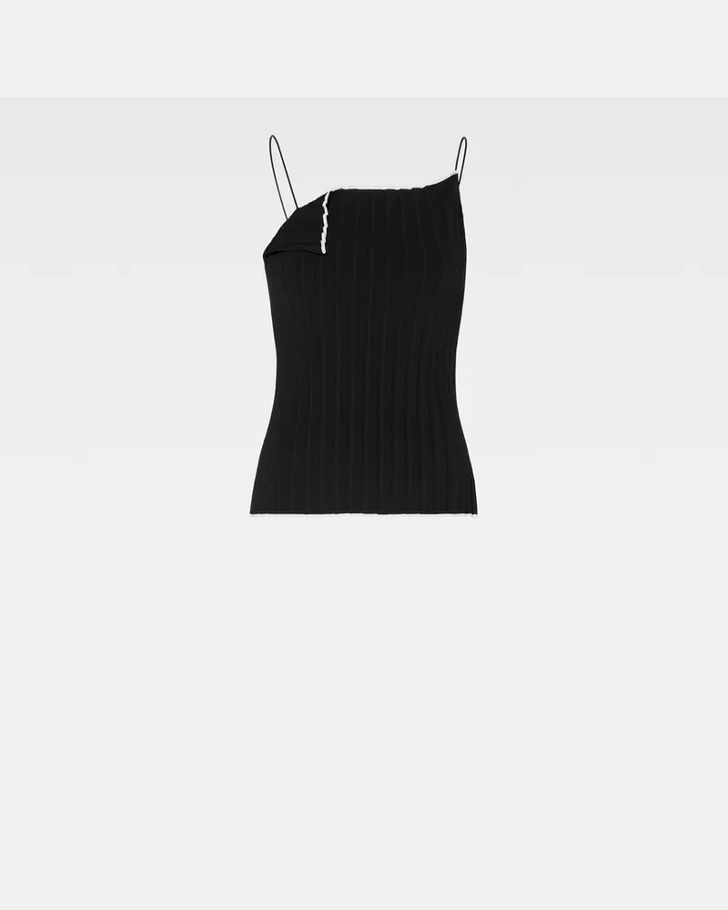 Jacquemus The Pleated Knit Top - Black Black