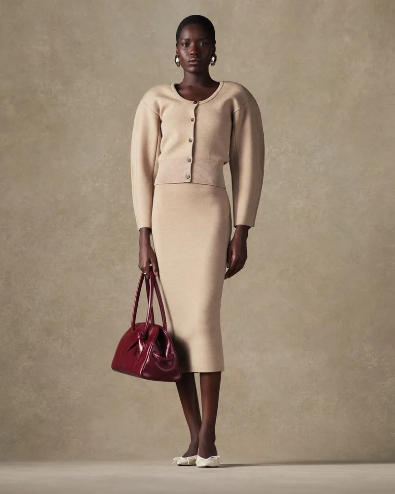 Jacquemus Der Doppio Strickrock - Beige Beige
