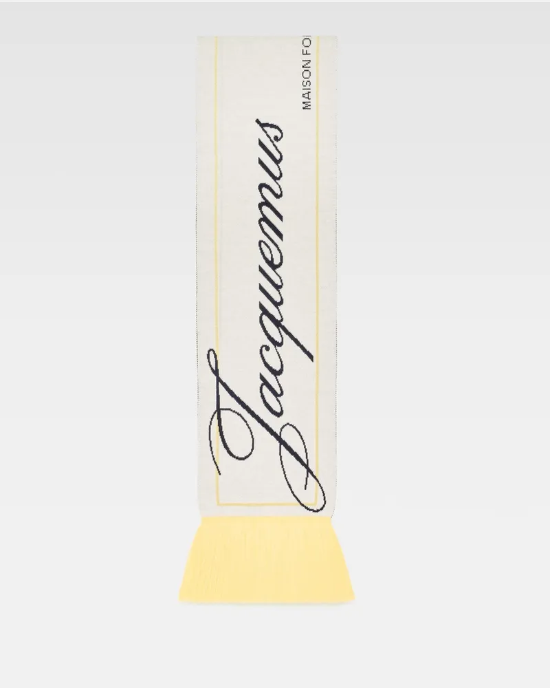 Jacquemus Der Liga Schal - Gelb / Weiß Blassgelb