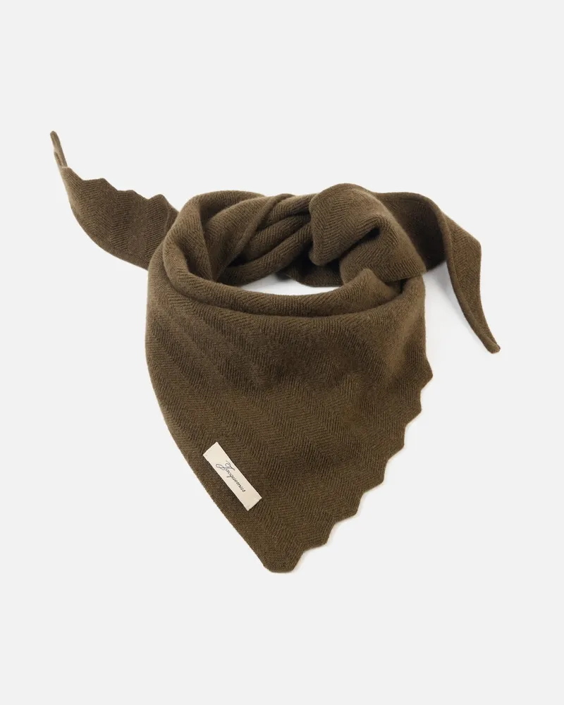 Jacquemus The Chevron Shawl - Khaki Khaki