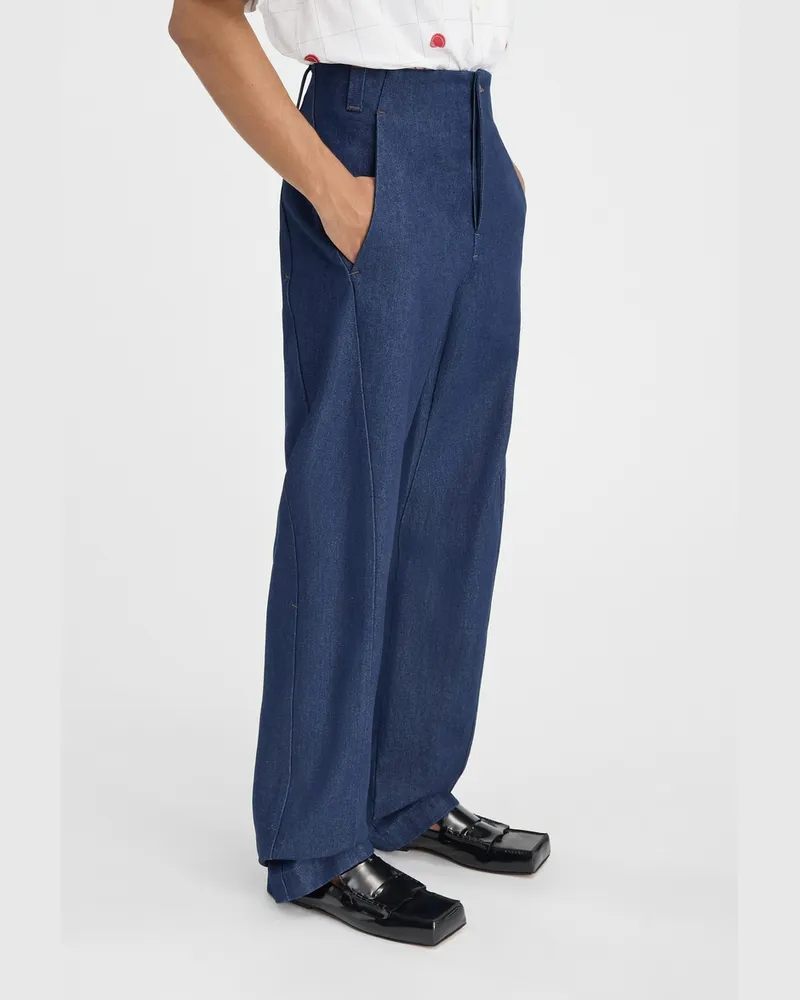 Jacquemus The Scala De-nîmes Denim Pants - Navy Navy