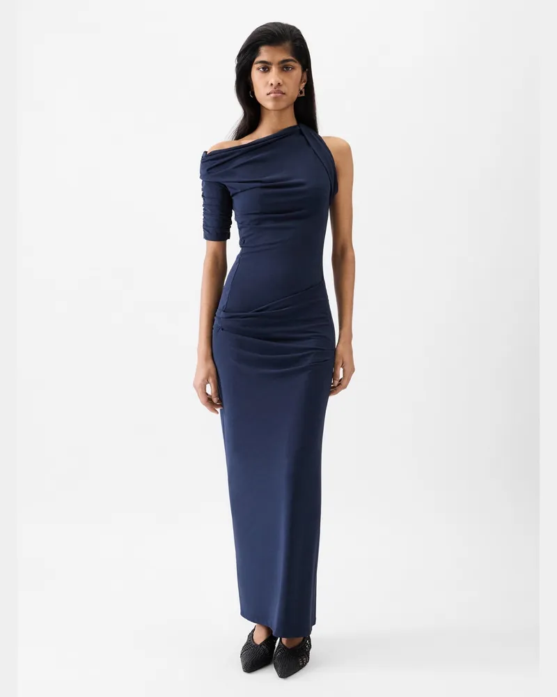 Jacquemus The Drapeado Dress - Dark Navy Dark