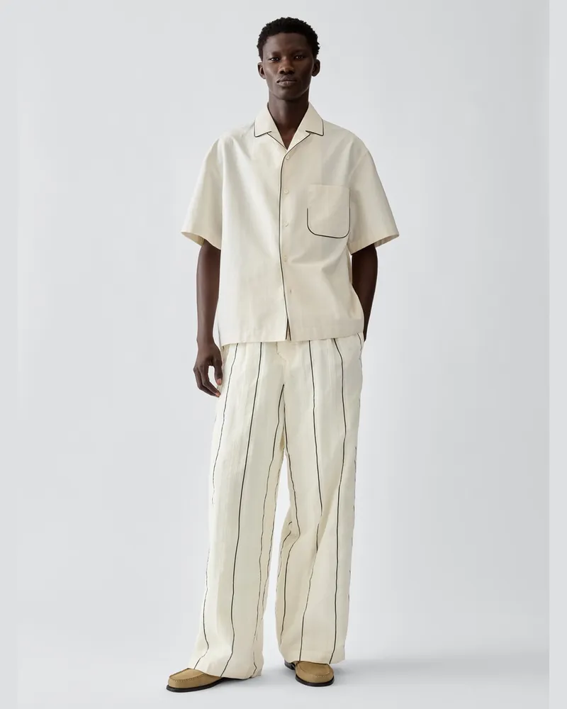 Jacquemus The Pyjama Pants - Stripe White / Black Stripe