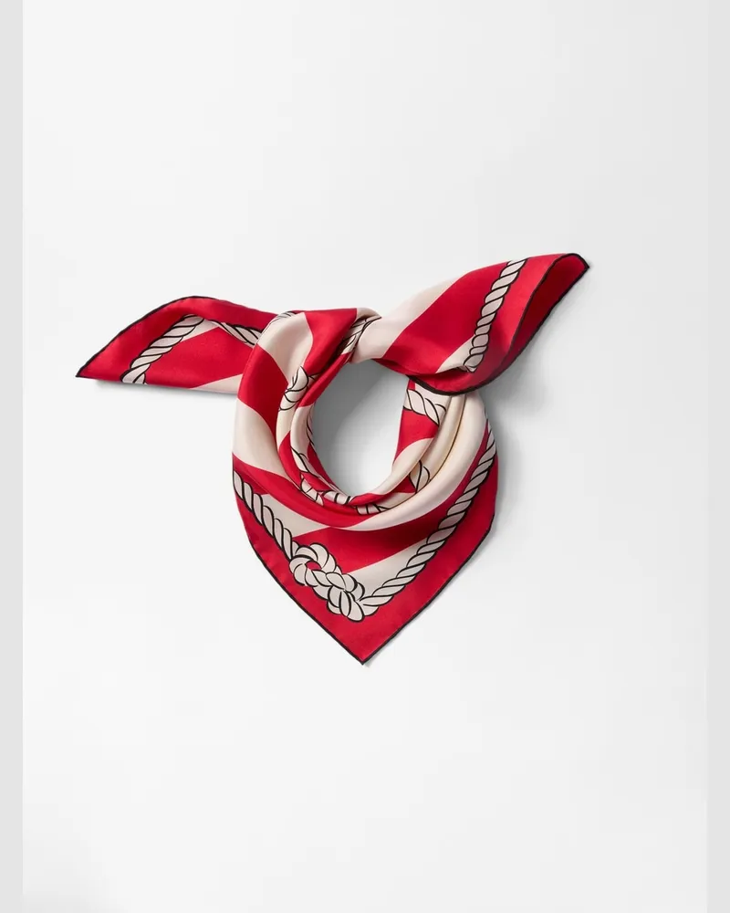 Jacquemus The Bateau Corde Scarf - Print Boat Red Print