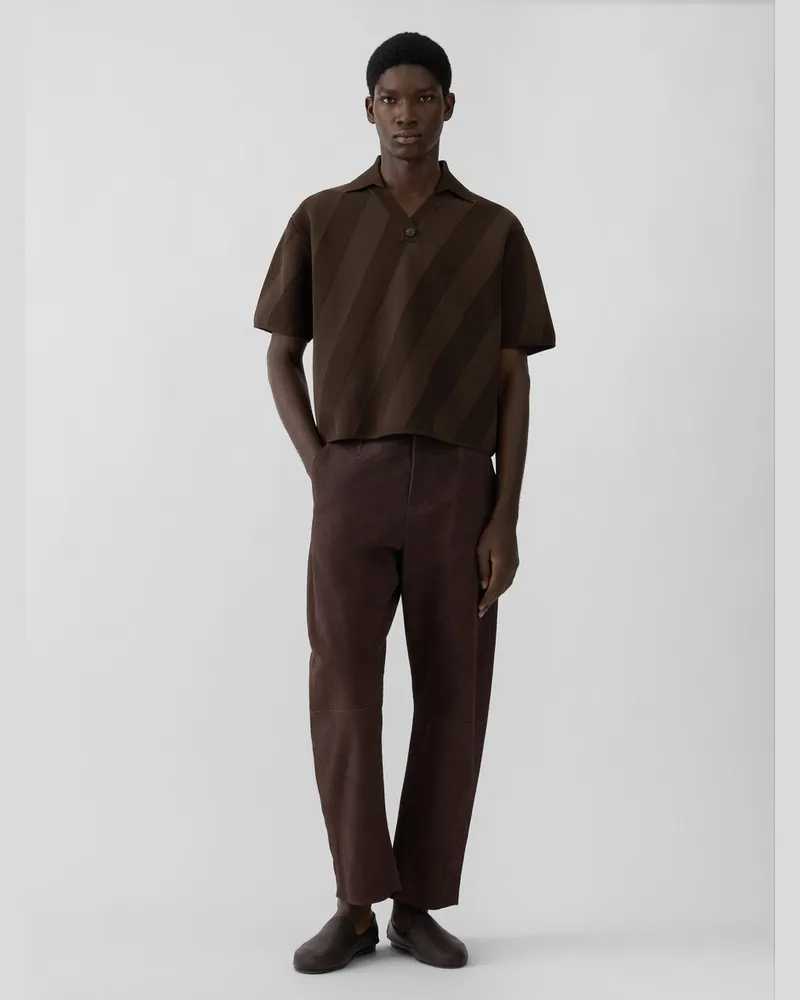 Jacquemus The Berlingot Knit Polo - Dark Brown Dark