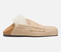 The Carré Loafers - Dark Beige