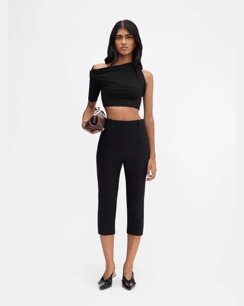 Jacquemus The Drapeado Top - Black Black