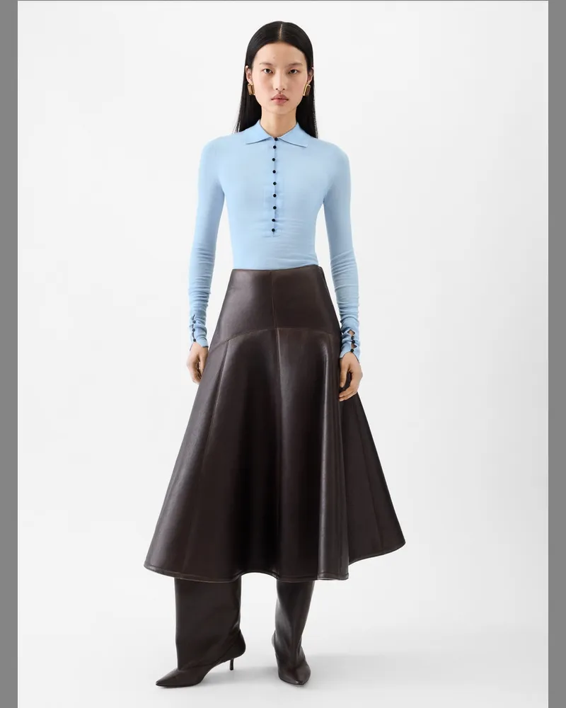 Jacquemus The Merino Long-sleeve Polo Shirt - Blue Blue