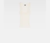 The Gros Grain Tank Top - White