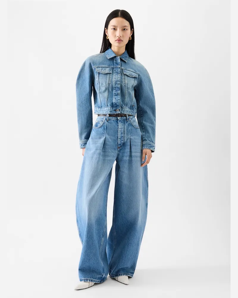 Jacquemus Die Ovalo De-Nîmes Jeansjacke - Blau/Tabac Blau