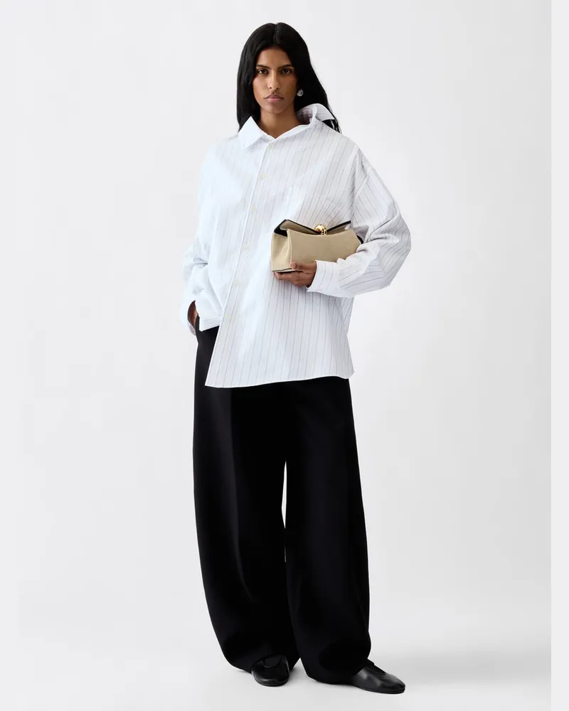 Jacquemus Das Cuadro Hemd - Stripe Weiß / Blau Stripe
