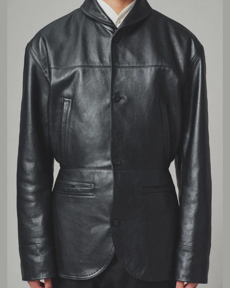 Jacquemus Die Gardian Lederjacke - Schwarz Schwarz