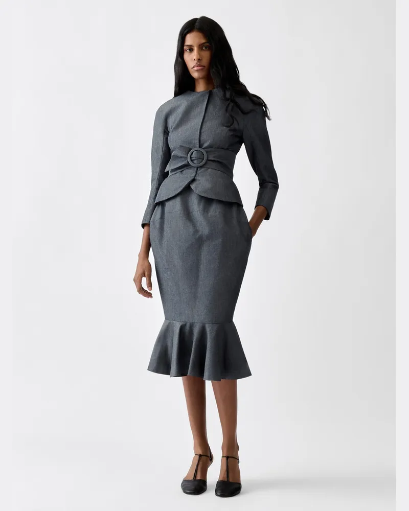 Jacquemus Der Palmier Rock - Dark Grau Dark