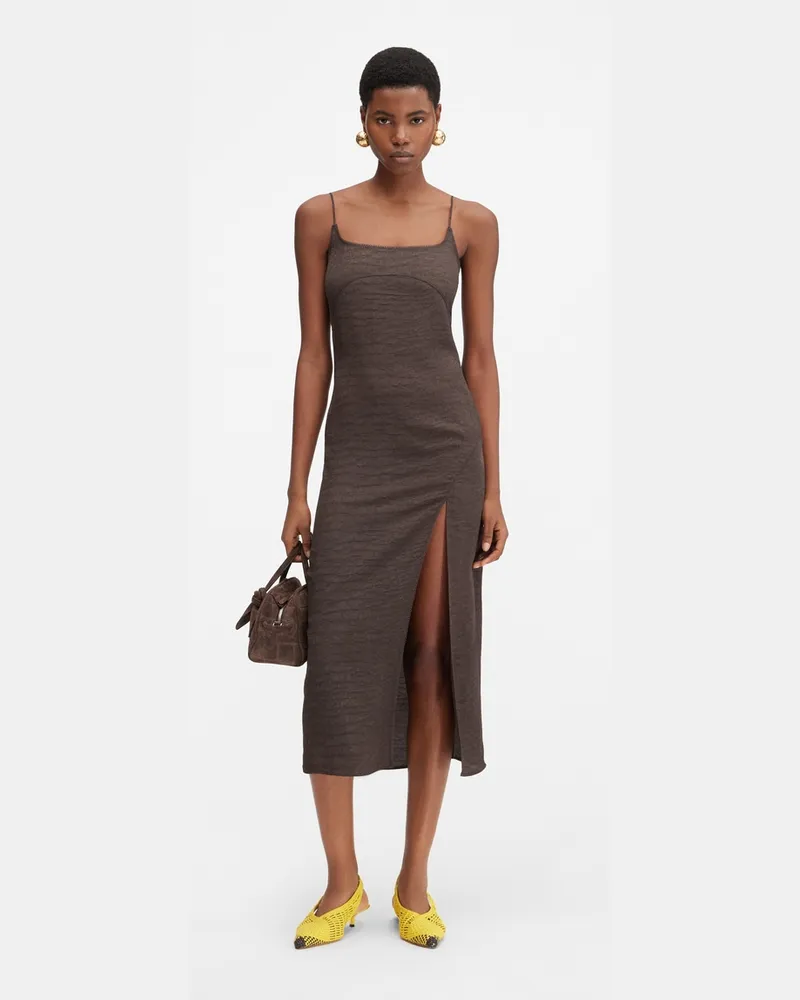 Jacquemus The Notte Dress - Croco Brown Croco