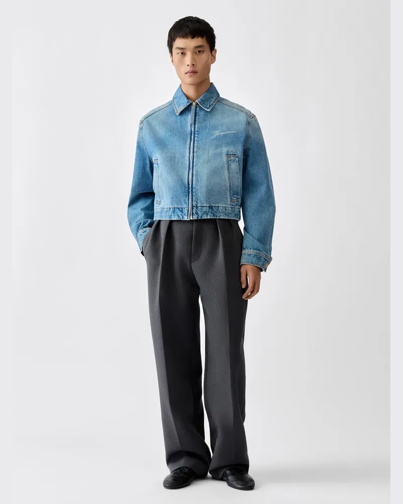 Jacquemus Die De-Nîmes Canevas Jeansjacke - Blau/Tabac Blau