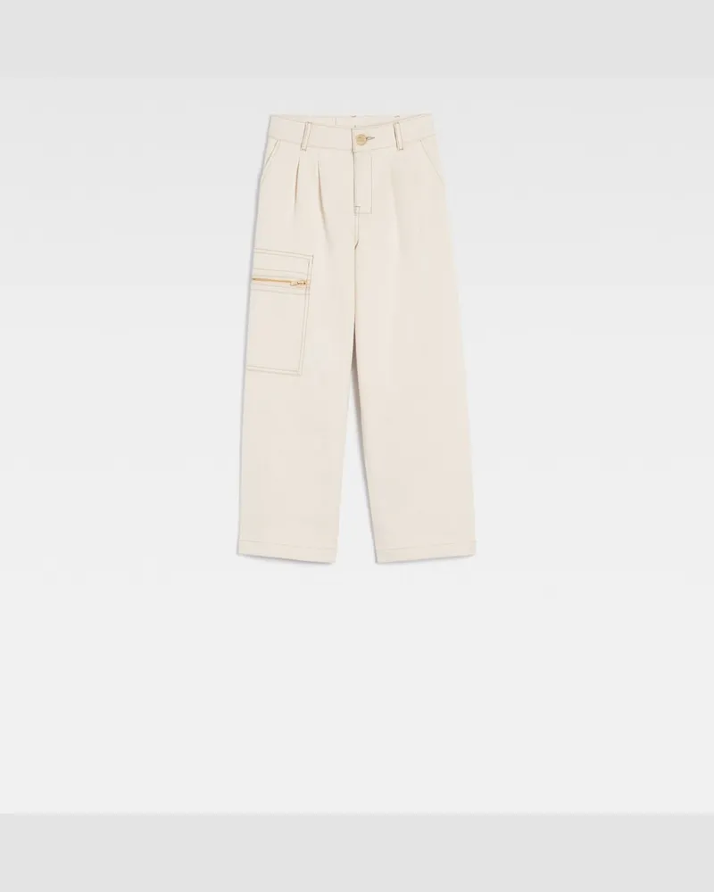 Jacquemus The Wide De-nîmes Kids' Denim Pants - Off-White Off-white