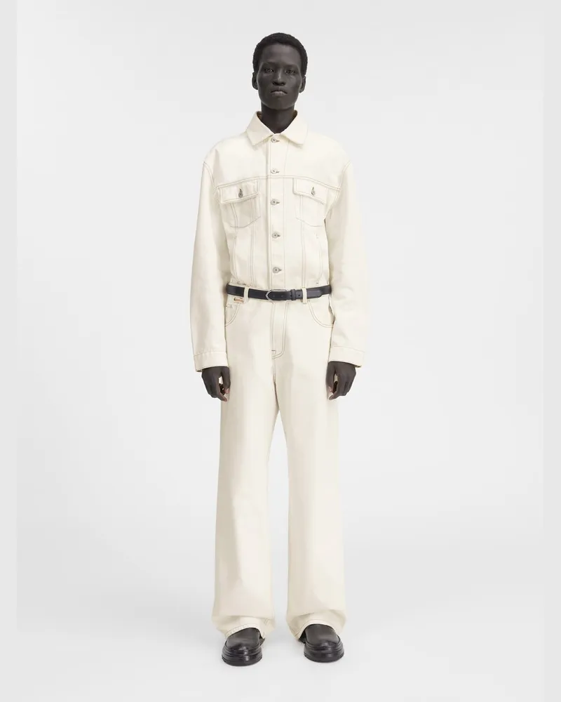 Jacquemus The Wide De-nîmes Denim Pants - Off-white/Tabac Off-white