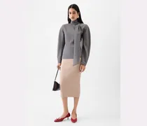 The Doppio Knit Skirt - Beige