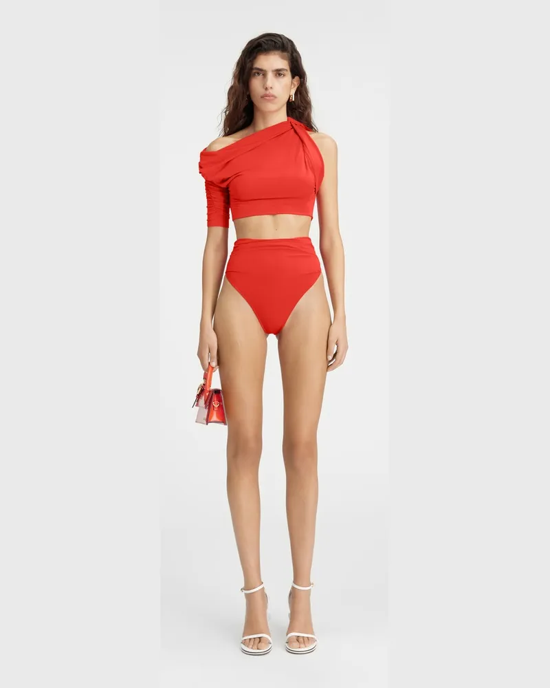 Jacquemus The Drapeado Top - Orange Orange
