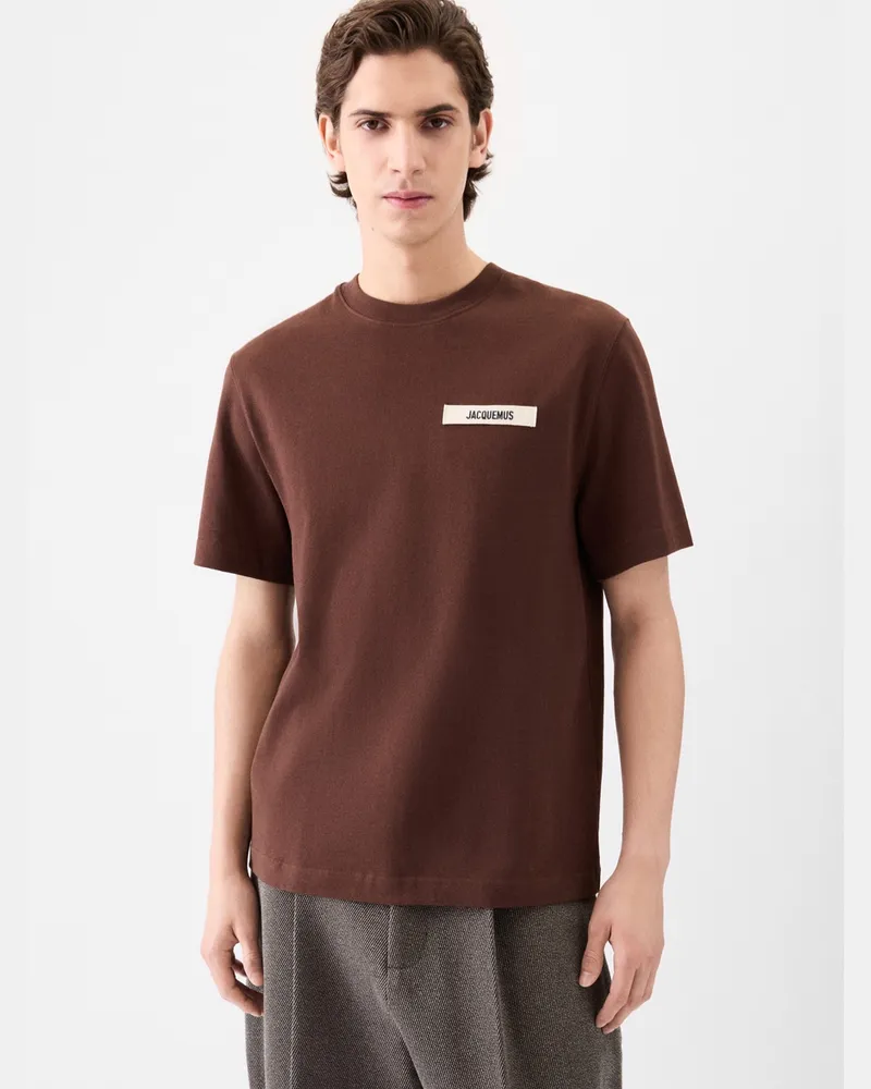 Jacquemus The Gros Grain T-shirt - Dark Brown Dark