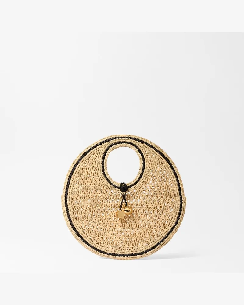 Jacquemus Le Petit Rond Spiaggia - Natural / Schwarz Details Natural