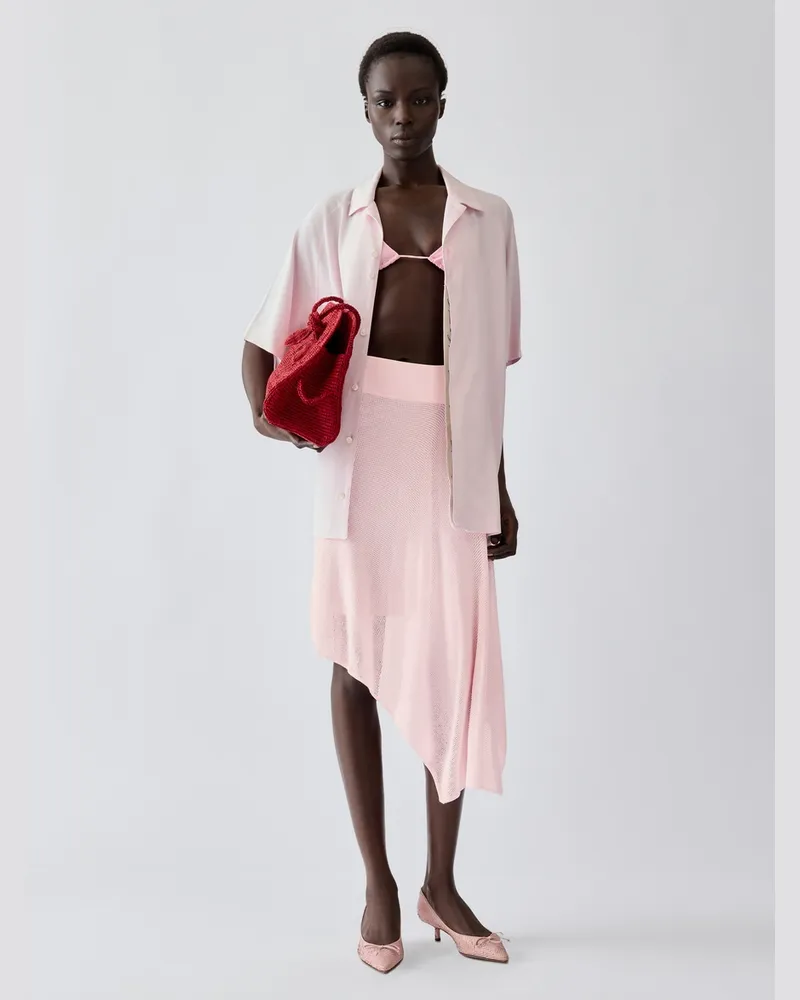 Jacquemus Der Voile Rock - Rosa Hellrosa