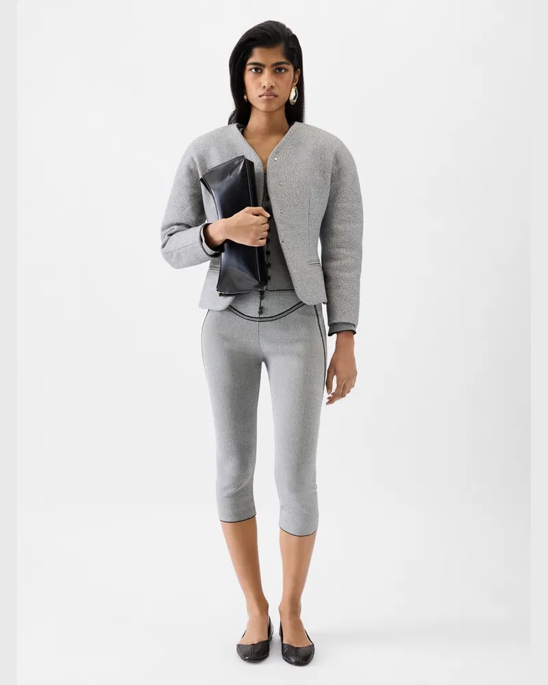 Jacquemus The Mini Ovalo Jacket - Light Grey Light