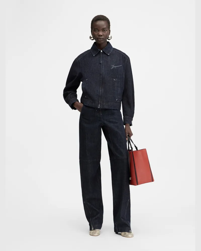 Jacquemus The Canevas De-nîmes Denim Jacket - Dark Navy Dark