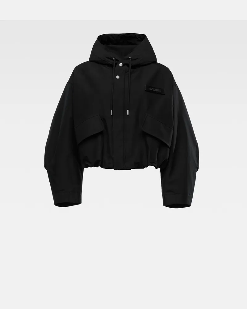 Jacquemus Der Verkürzte Caraco Parka - Schwarz Schwarz