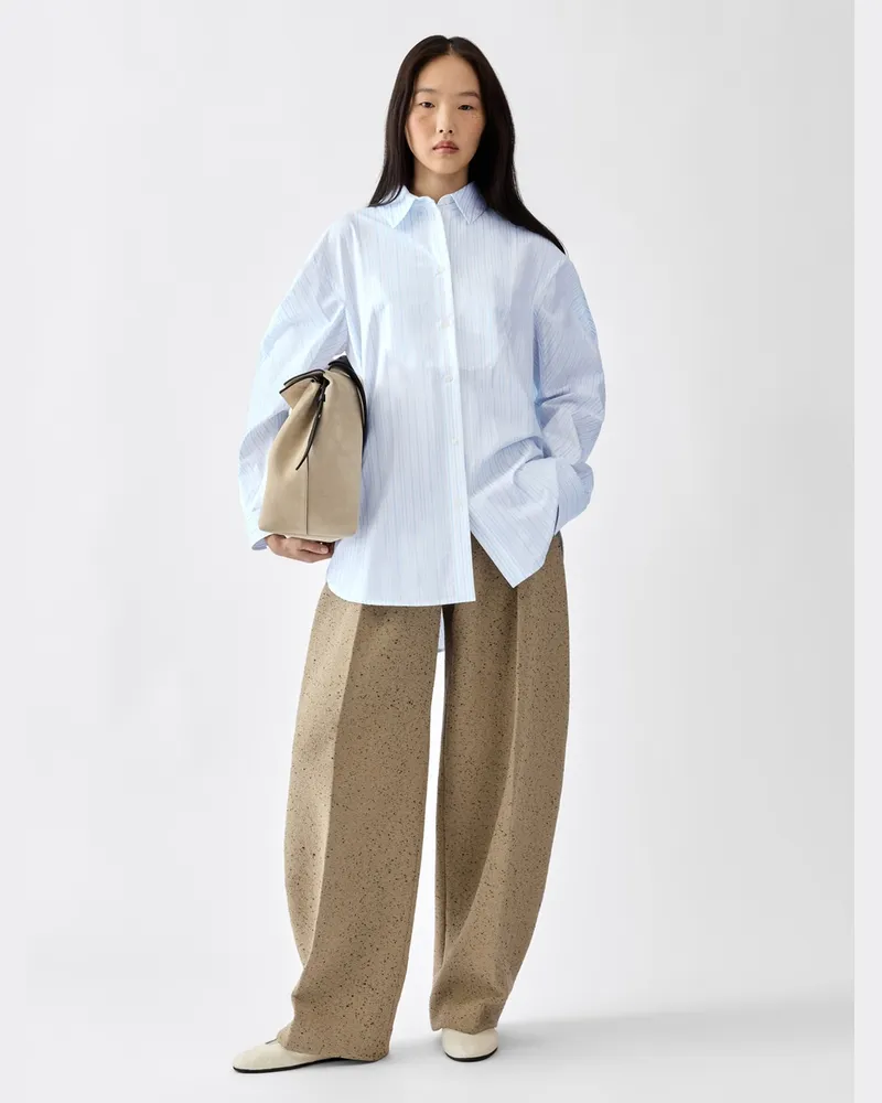 Jacquemus Das Citta Hemd - Stripe Logo Light Blau / Weiß Stripe