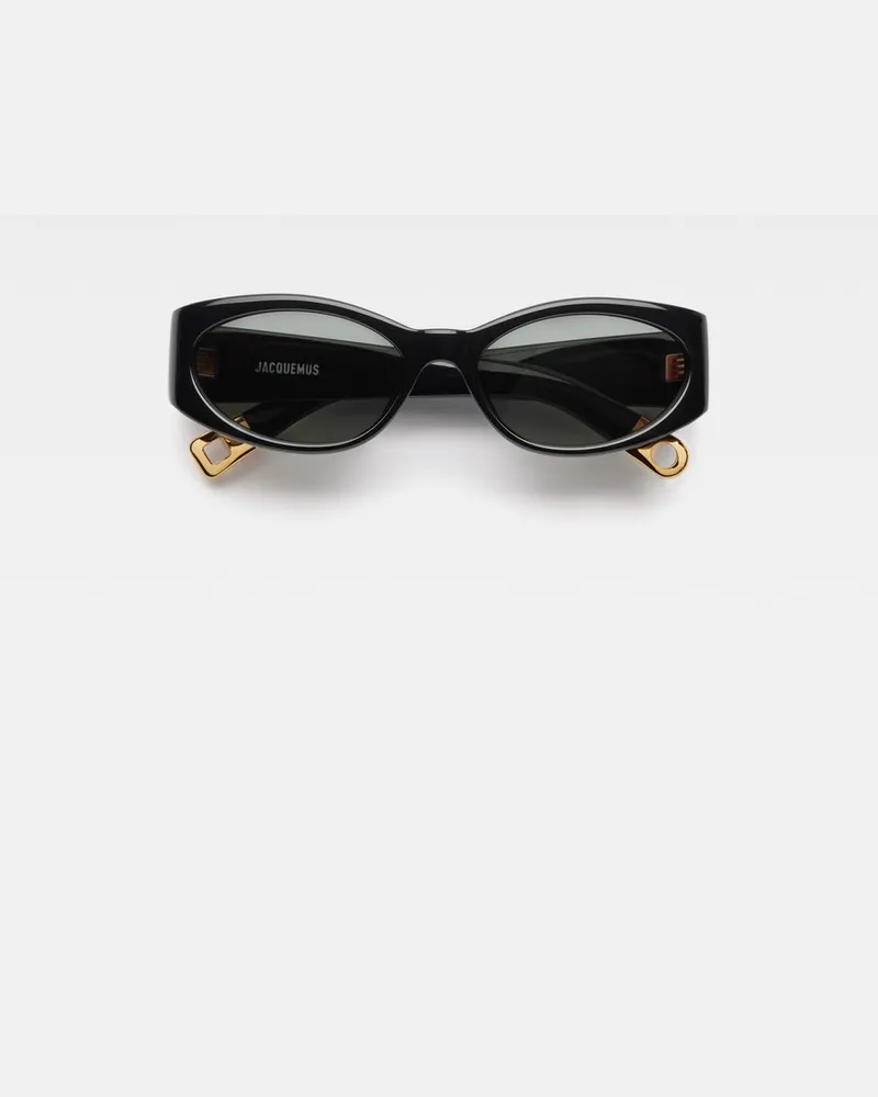 Jacquemus The Ovalo Sunglasses - Black Black