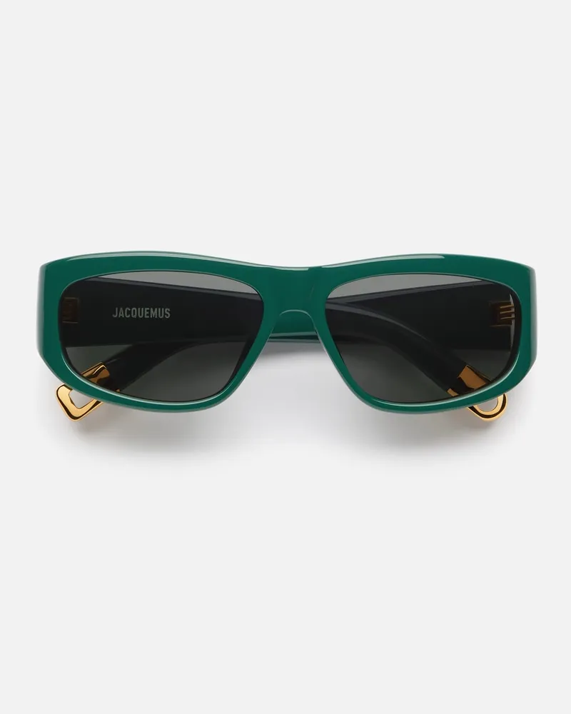 Jacquemus The Pilota Sunglasses - Dark Green Dark