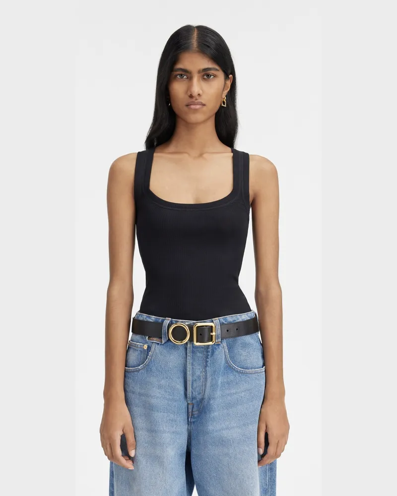 Jacquemus The Gros Grain Tank Top - Black Black