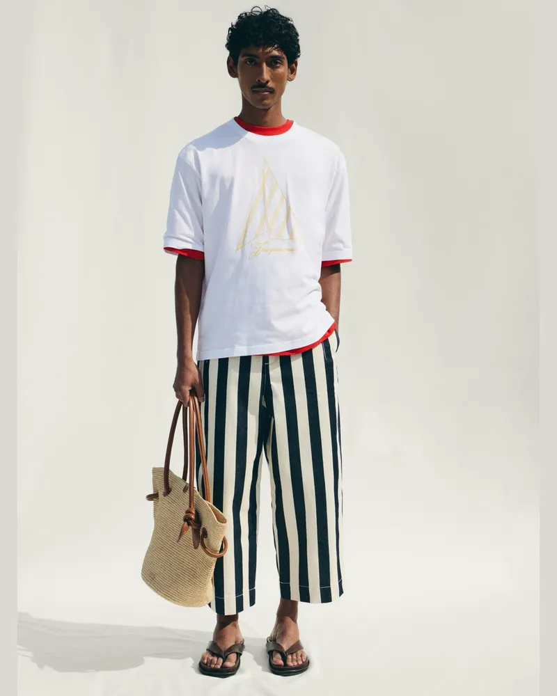 Jacquemus Die Parasol De-Nîmes Jeans - Marineblau & Weiß Big Stripes Marineblau