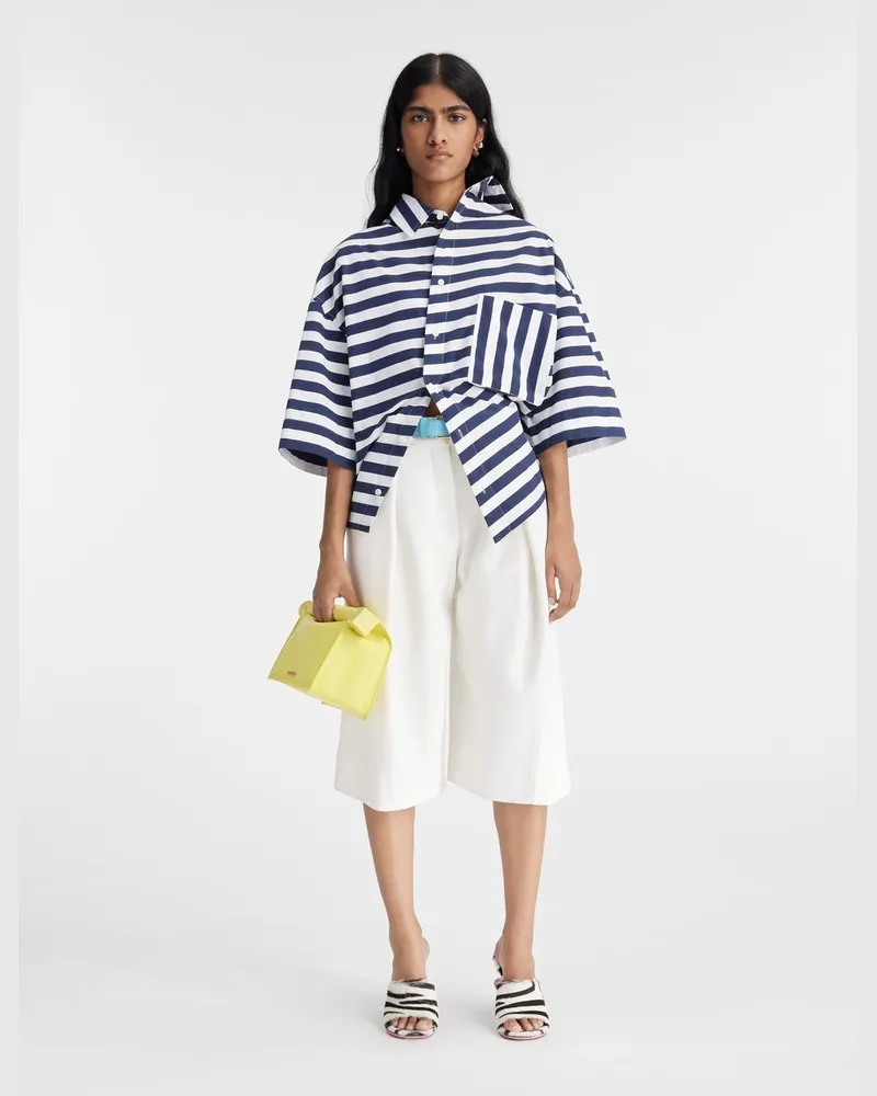 Jacquemus La Chemise Pablo Manches Courtes - & Blue Stripes &