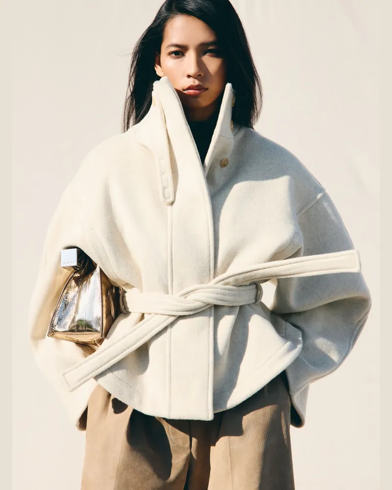 Jacquemus Der Ciro Mantel - Weiß Cremeweiß