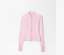 Le Polo Merino Manches Longues - Rosa